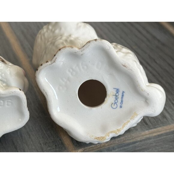 Vintage Goebel W Germany Porcelain Rabbit Figurines Set Of 3 - Picture 2 of 8